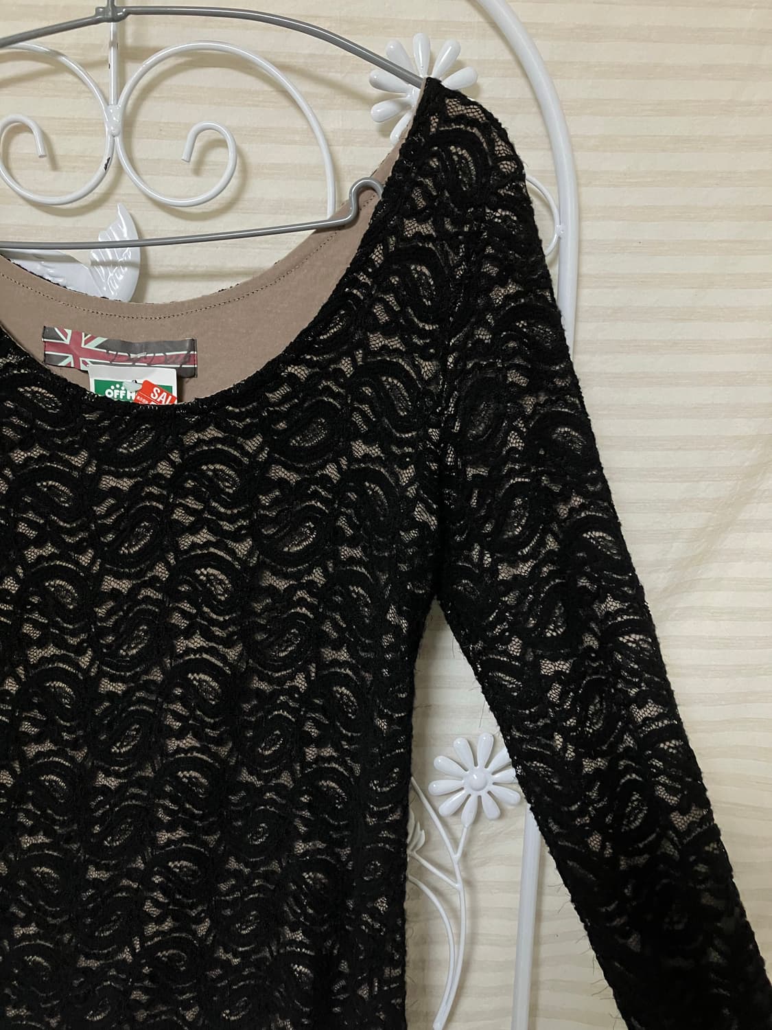 블랙 시스루 레이스 원피스 597  상품이미지3