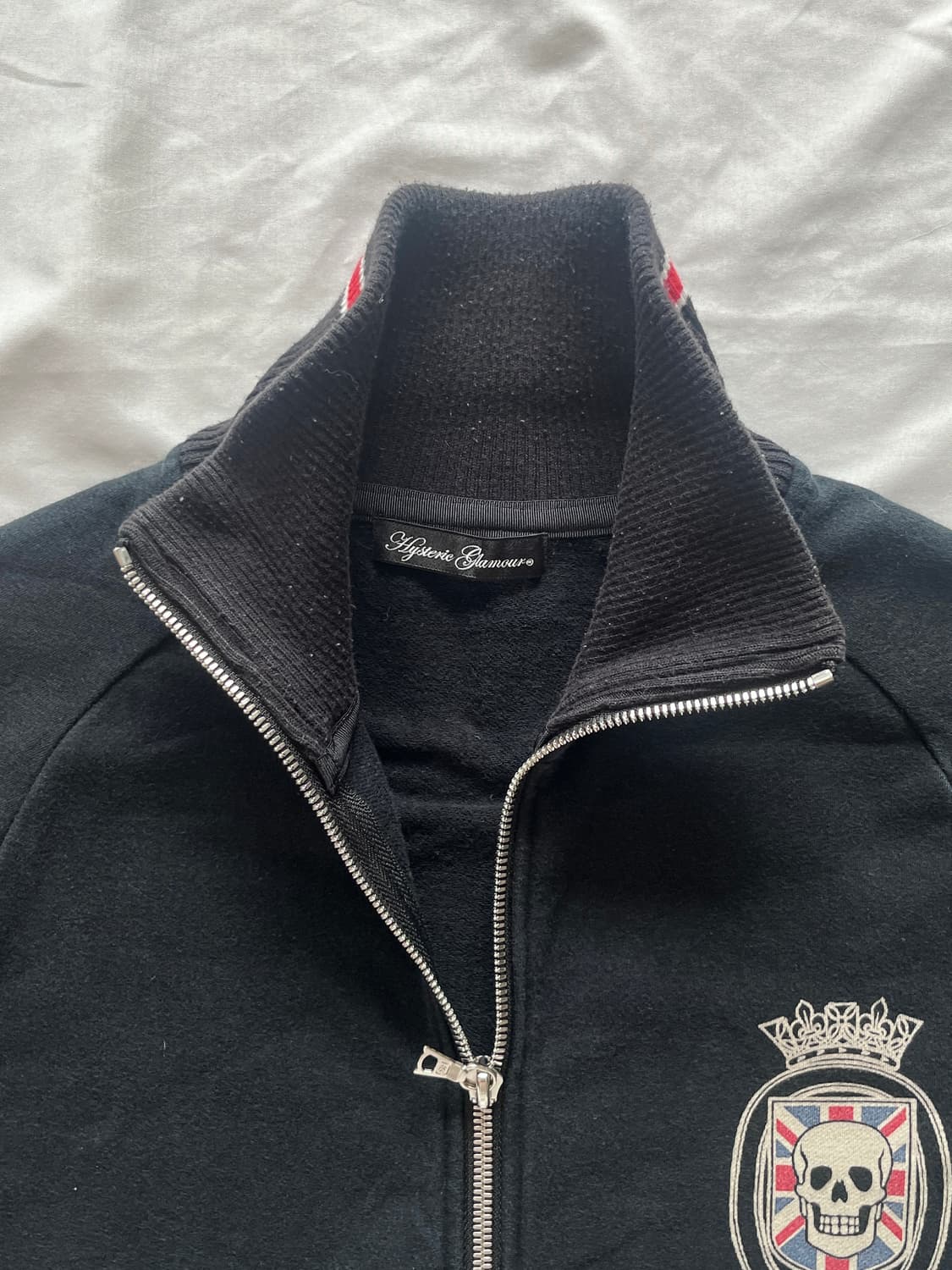 히스테릭 글래머 바이커를 탄 소녀 해골 그래픽 집업 져지 자켓 상품이미지6