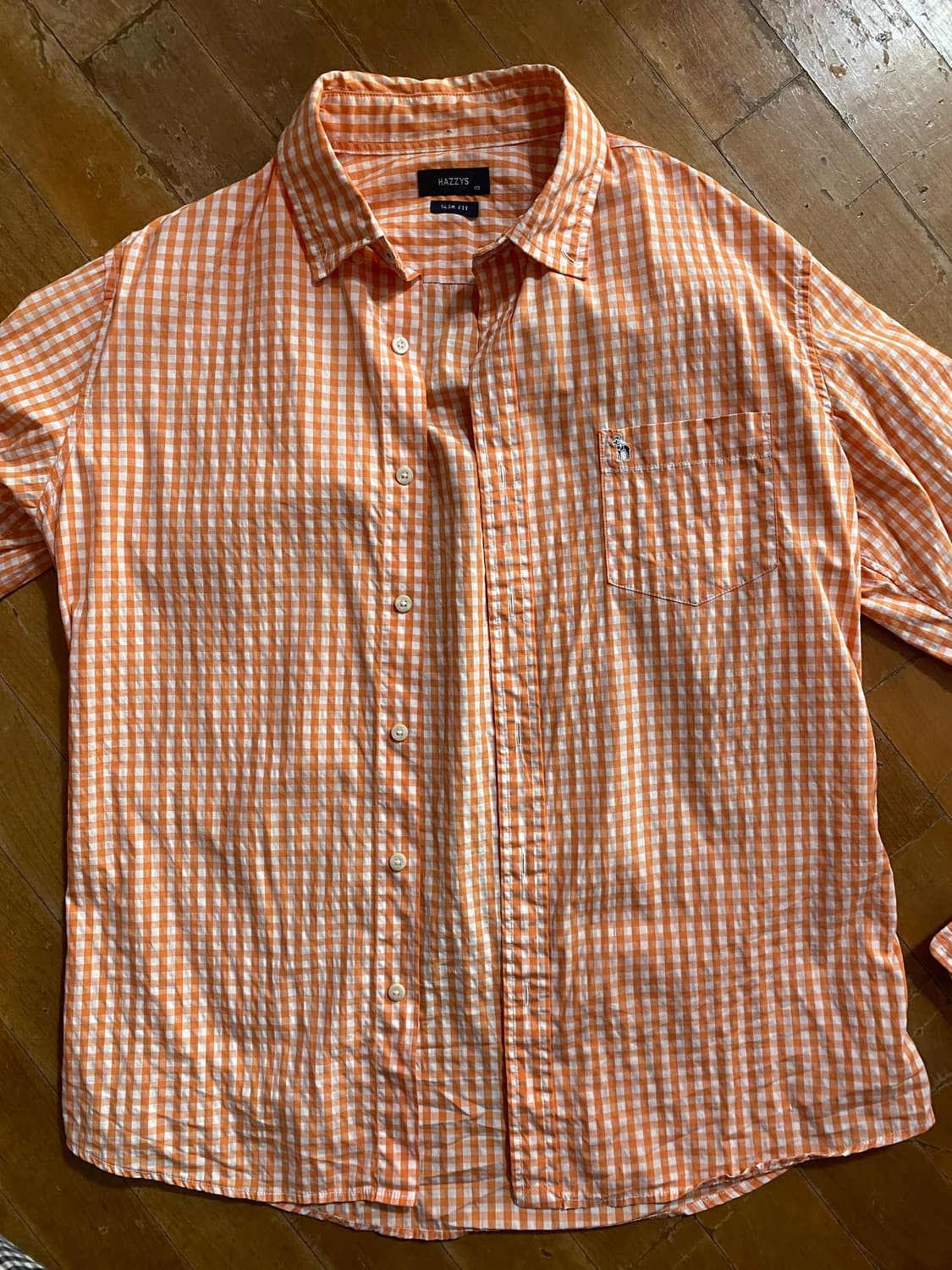 헤지스 깅엄체크 셔츠 105 슬림핏 상품이미지1