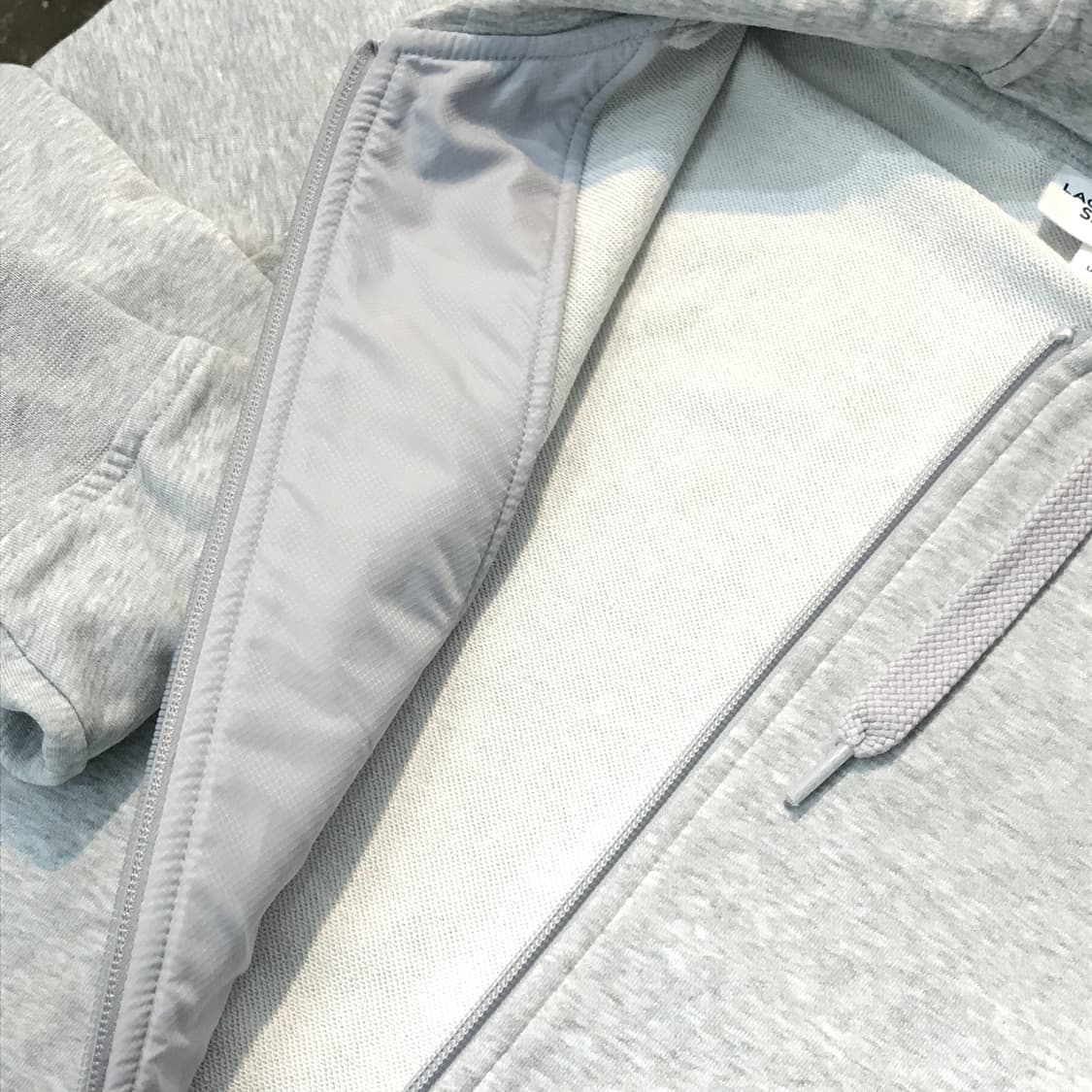 라코스테 그레이 시그니처 로고 후드집업 남성 102 여성 66  상품이미지4