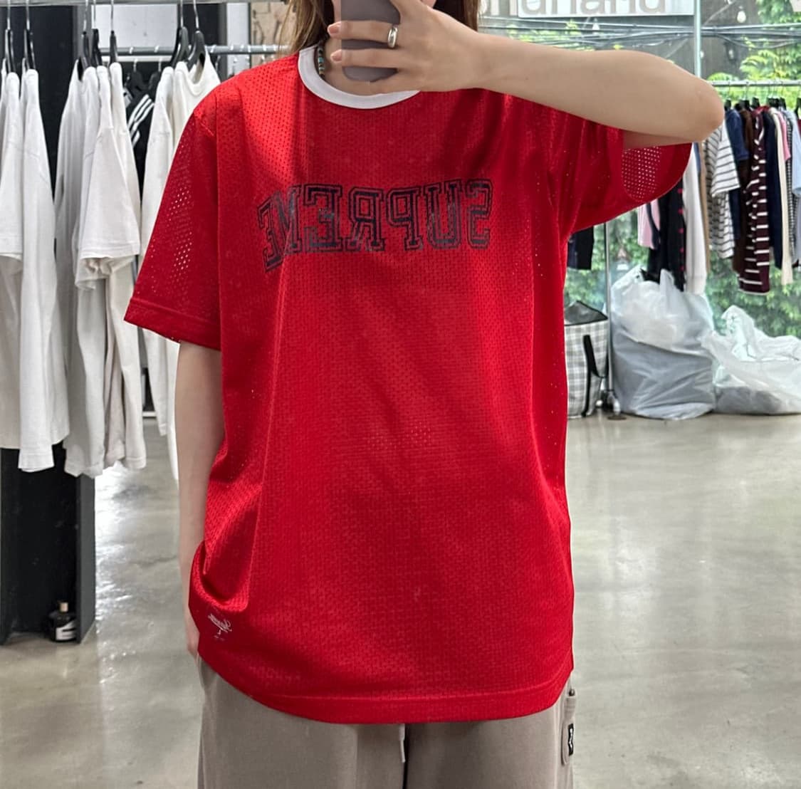 슈프림 메쉬 크루넥 반팔져지(도시테에서 샀어용) 상품이미지2