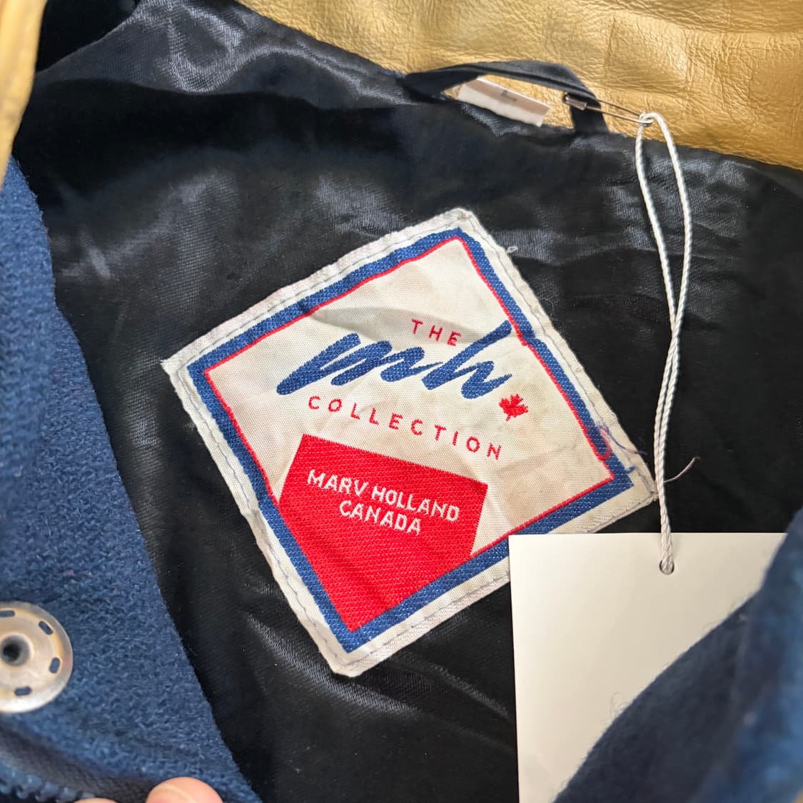 90s The Collection 빈티지 울 가죽 바시티 자켓 XL 상품이미지6