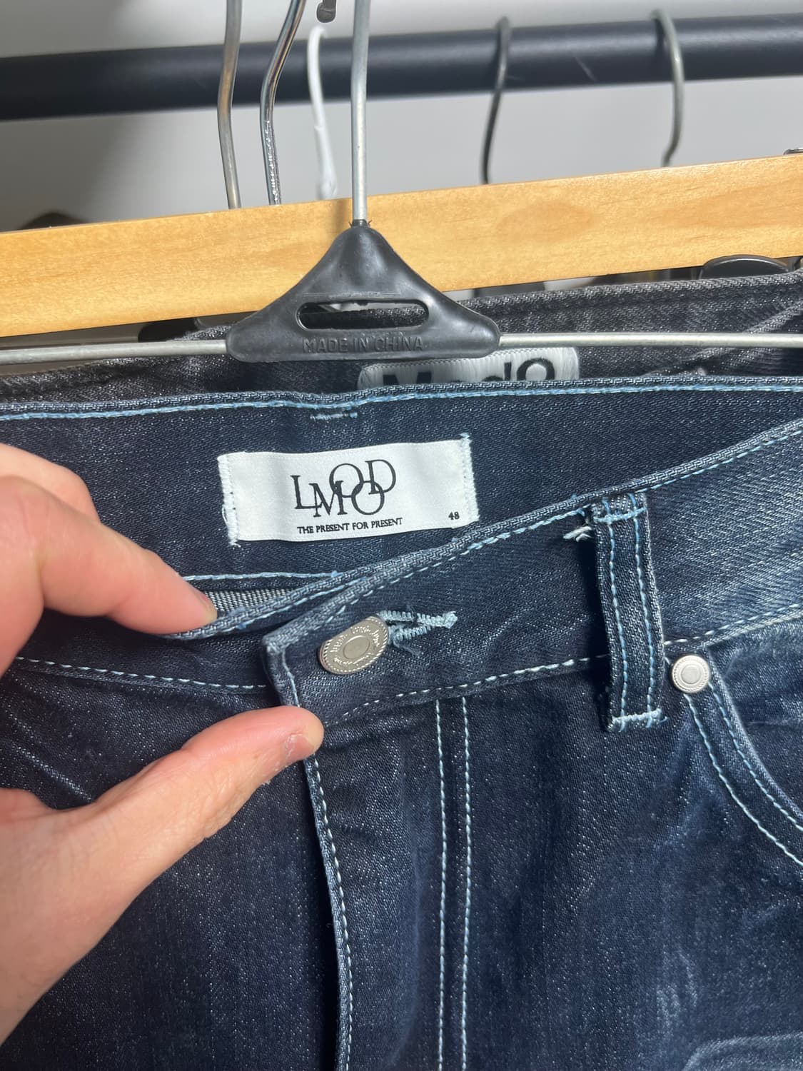 엘무드 슬래시 플레어 데님 트루블루(48)청바지 상품이미지4