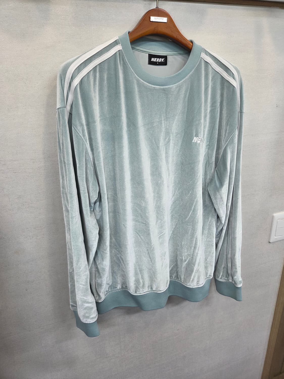 널디 벨벳 트랙 맨투맨 L 오버핏  상품이미지6