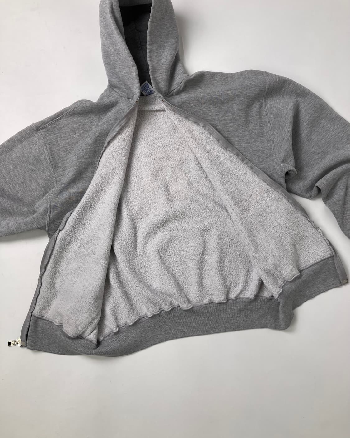 90s Russell Zip Up Hoodie (heather grey) 상품이미지8