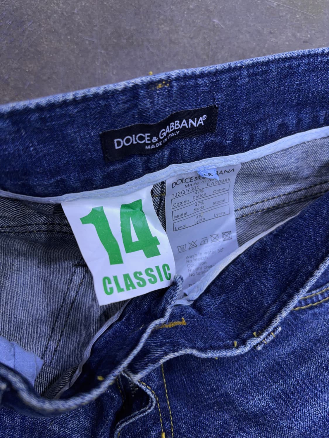 돌체앤가바나 빈티지 워싱 스트레이트핏 데님팬츠 48 상품이미지9