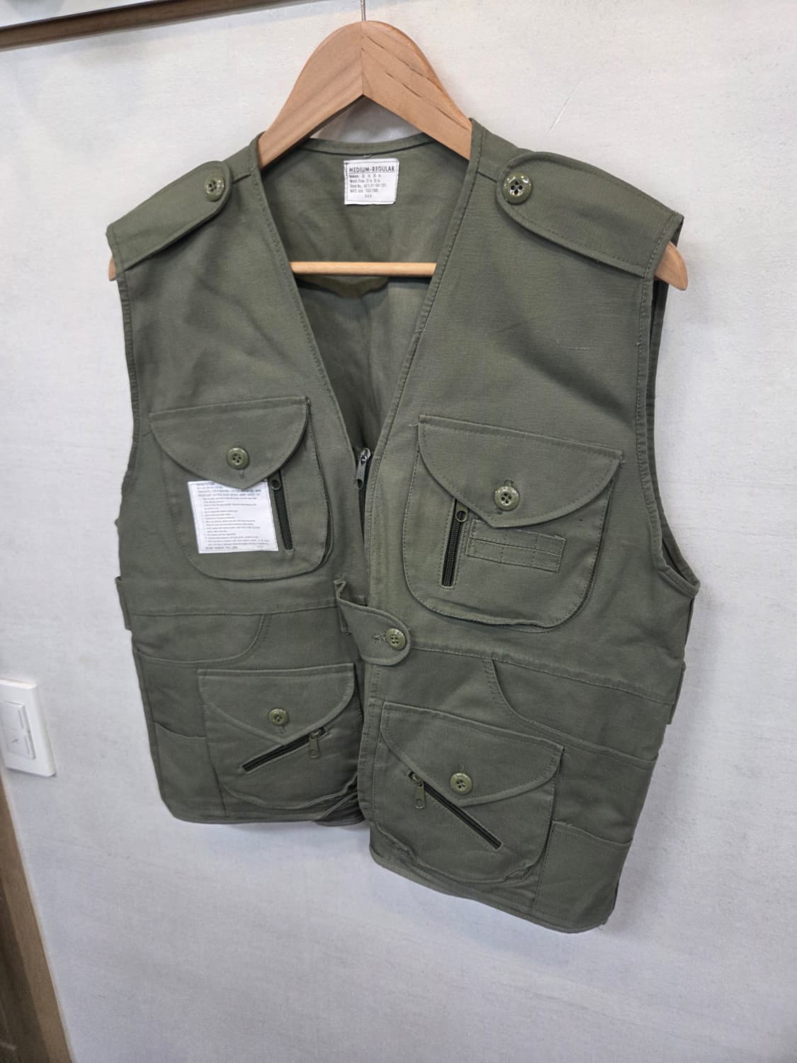 밀리터리 견장 멀티포켓 조끼 m 레귤러 상품이미지5