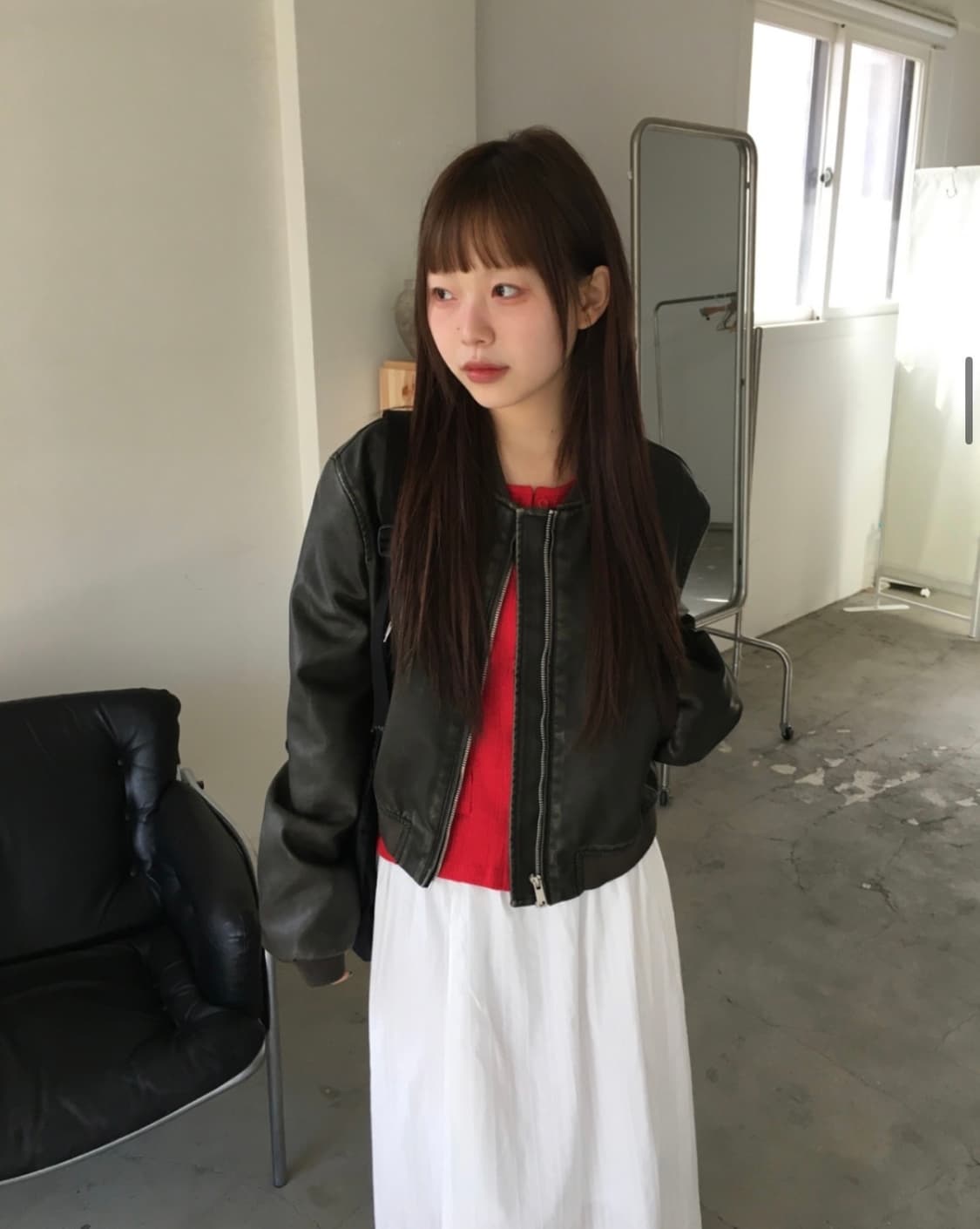 아워캐비넷 bloom leather jacket (현재품절) 상품이미지3