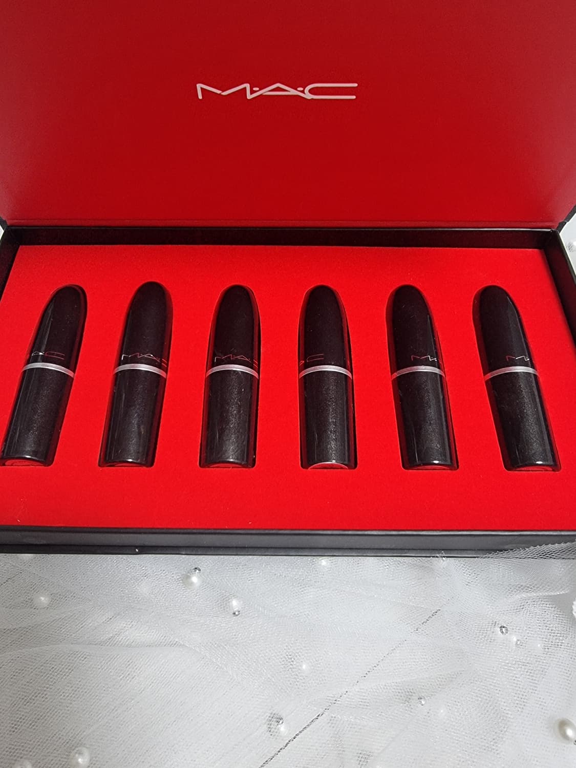 선물용)새상품)맥 립스틱 본품6개 세트 입니다. 상품이미지1