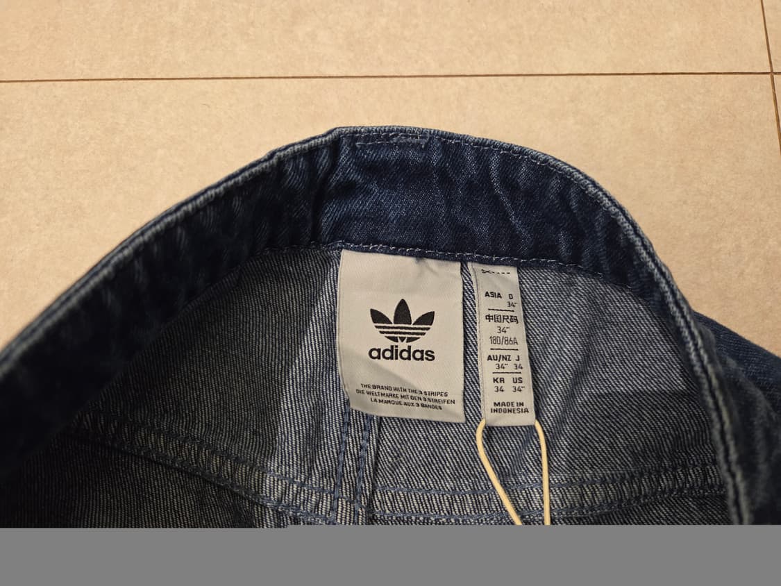 새상품_(34)아디다스 아디컬러 데님 파이어버드 팬츠 미디움 블루 데님 상품이미지5