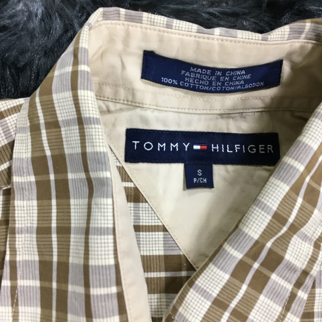 투티/A10 TOMMY HILFIGER 체크 셔츠 브라운 패턴 아메카지 상품이미지2