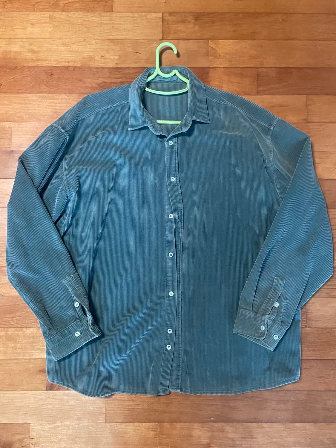 쿄듀로이 그린 셔츠 상품이미지1