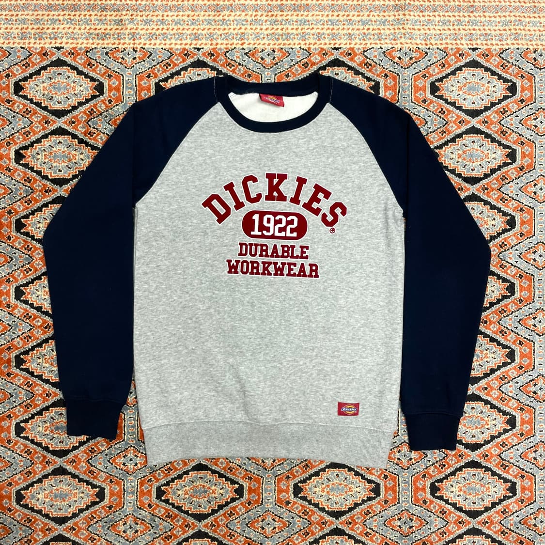 디키즈 스펠로고 네이비 기모 맨투맨 티셔츠 여성S 상품이미지1