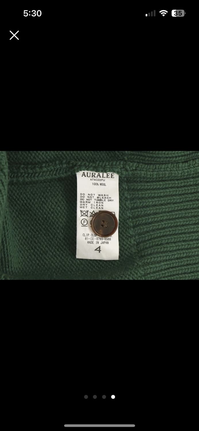 오라리 AURALEE 그린 가디건  4 상품이미지6