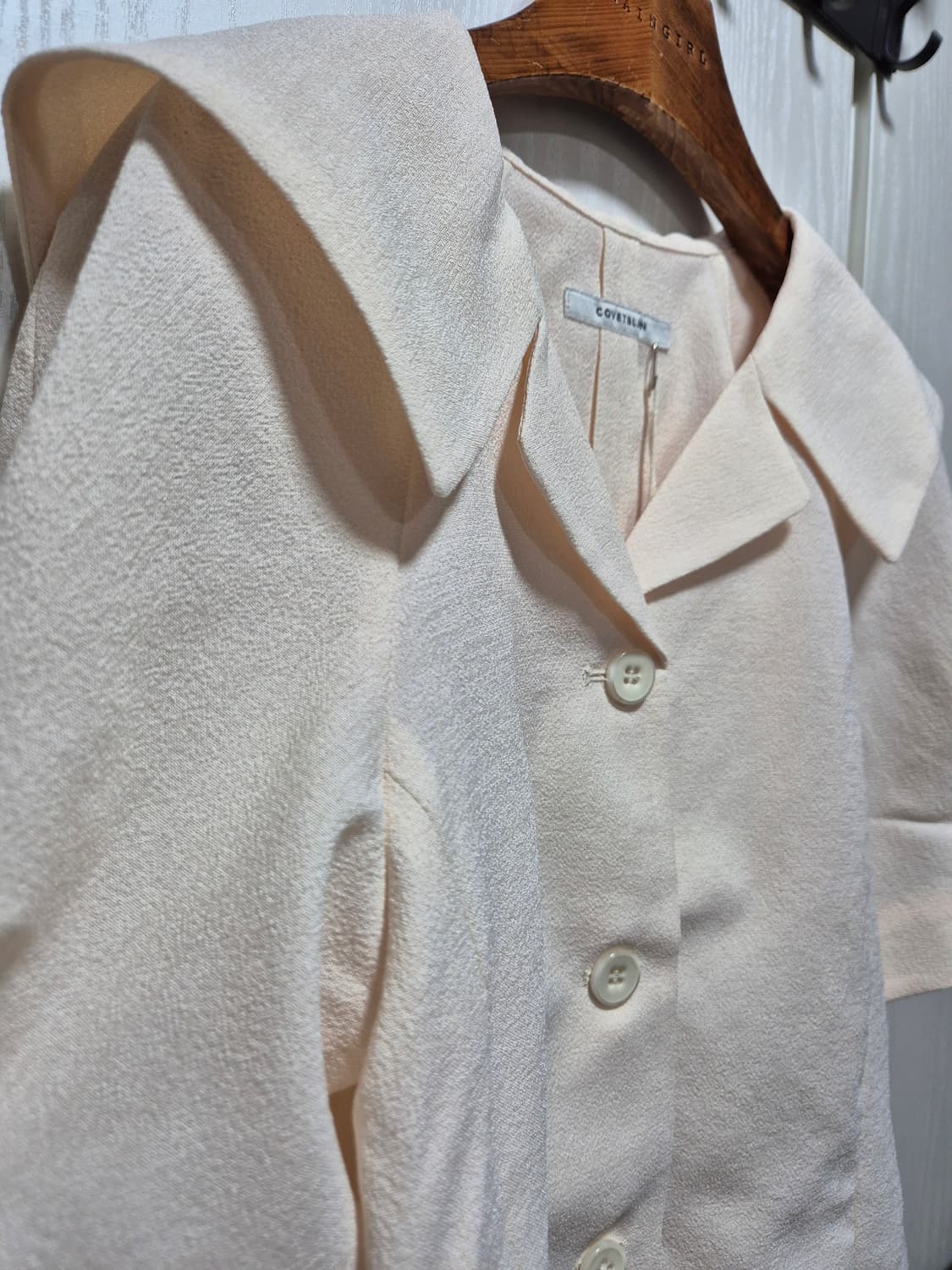 (세일)(새상품)코벳블랑 반팔 블라우스 아이보리 상품이미지7