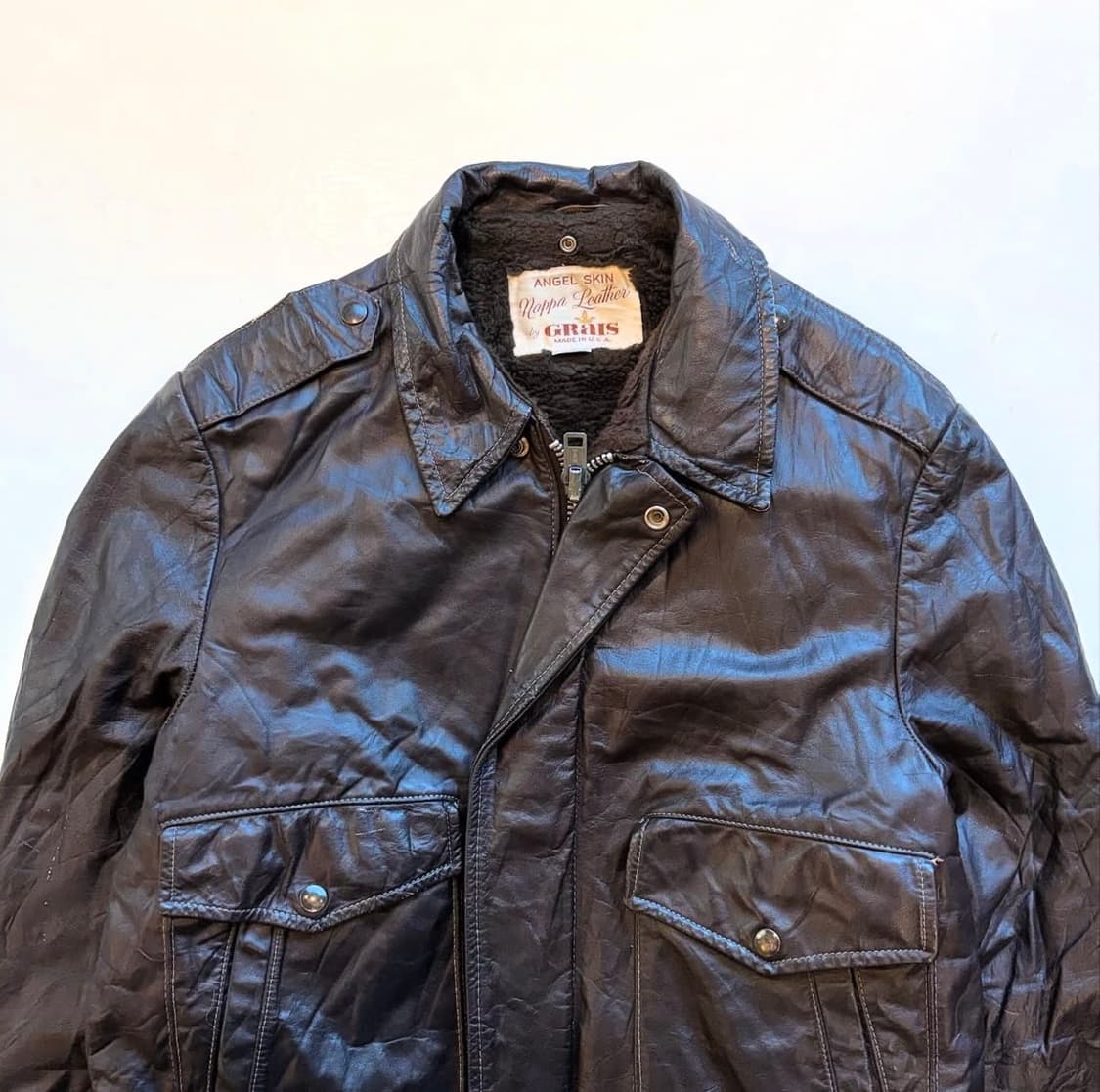 90's U.S.A 가죽 자켓 상품이미지4