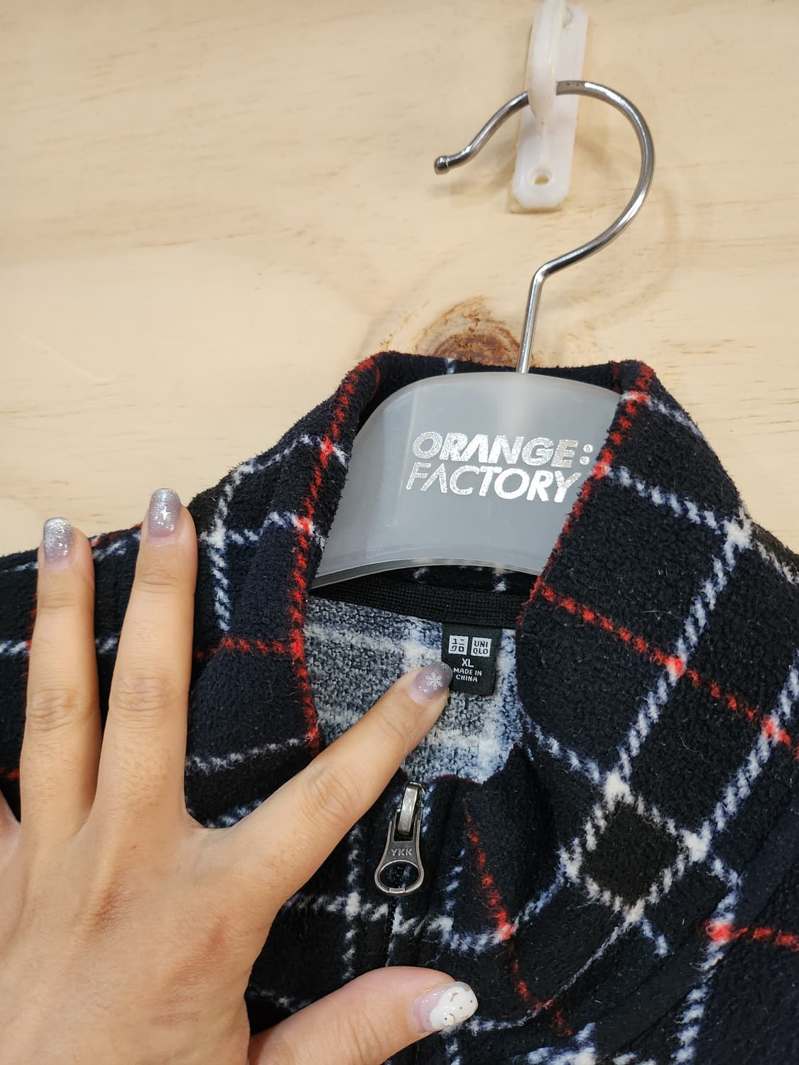 474) 유니클로 체크 후리스 상품이미지4