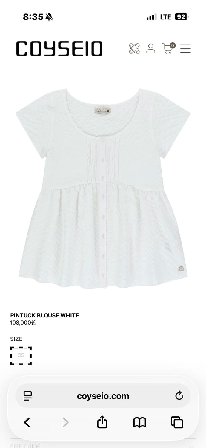 코이세이오 PINTUCK BLOUSE WHITE  상품이미지1