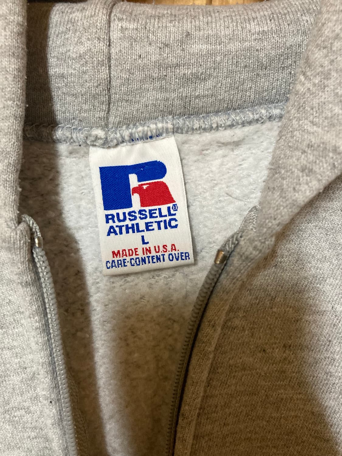 러셀 후드집업 made in USA 그레이 상품이미지2