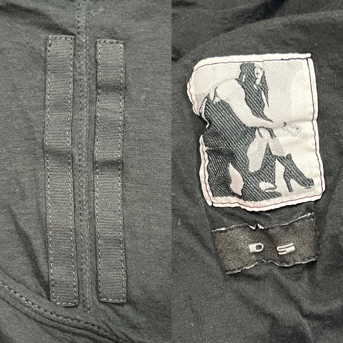 릭오웬스 15SS 다크쉐도우 여성 절개 티셔츠 블랙 상품이미지5