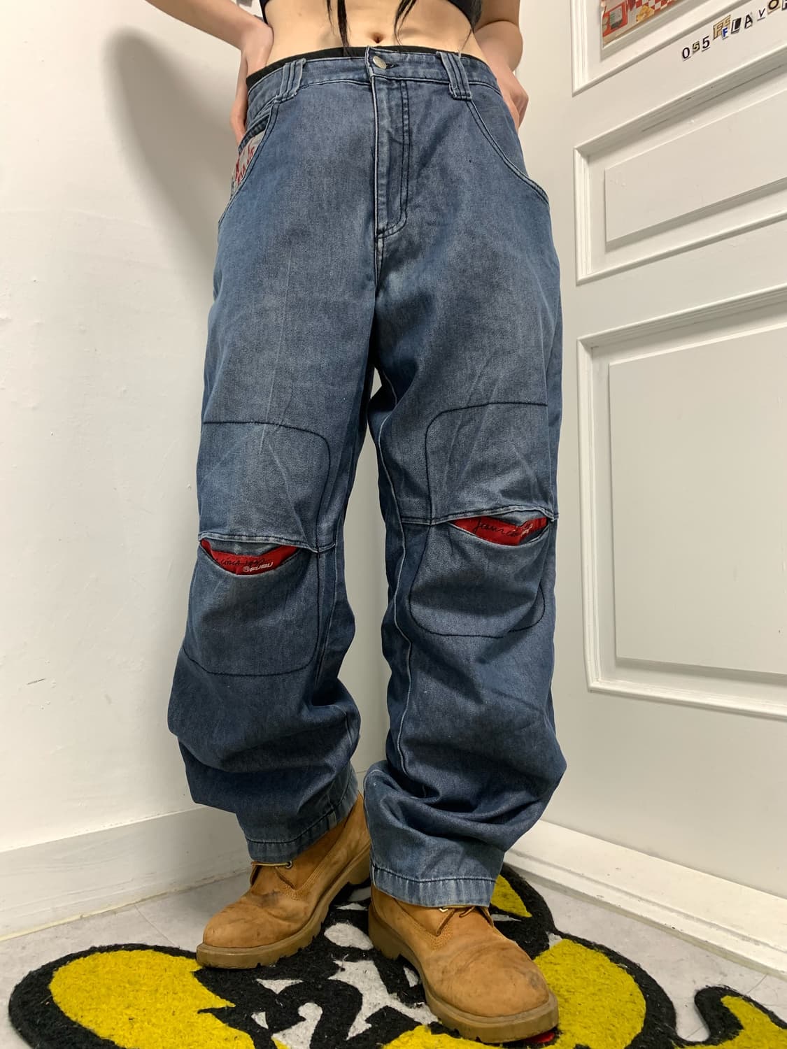 FUBU 절개 디테일 데님팬츠 상품이미지1