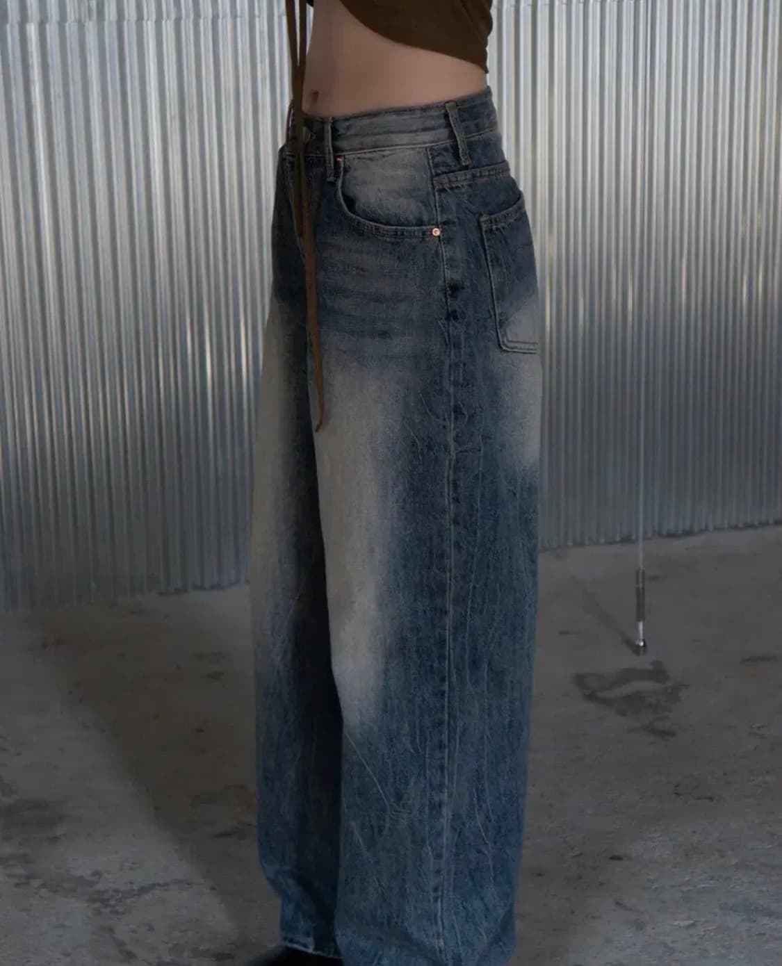 runtz CRACKED DENIM 런츠 데님 빈티지 워싱 청바지 상품이미지1