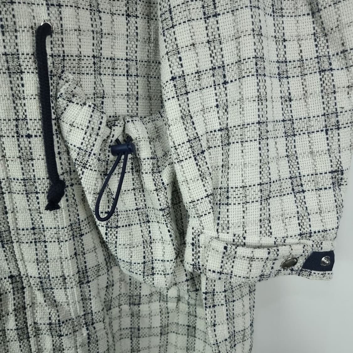 [로맨틱크라운] 오버핏 데님 카라 트위드 야상 코트 M18770 상품이미지7