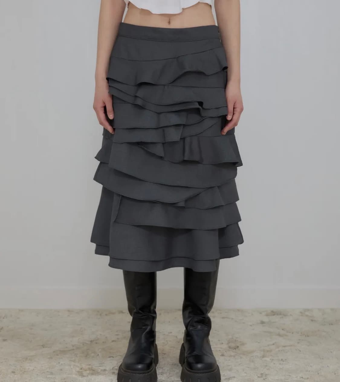 플레어업 Faye Frill Midi Skirt 2사이즈 상품이미지1