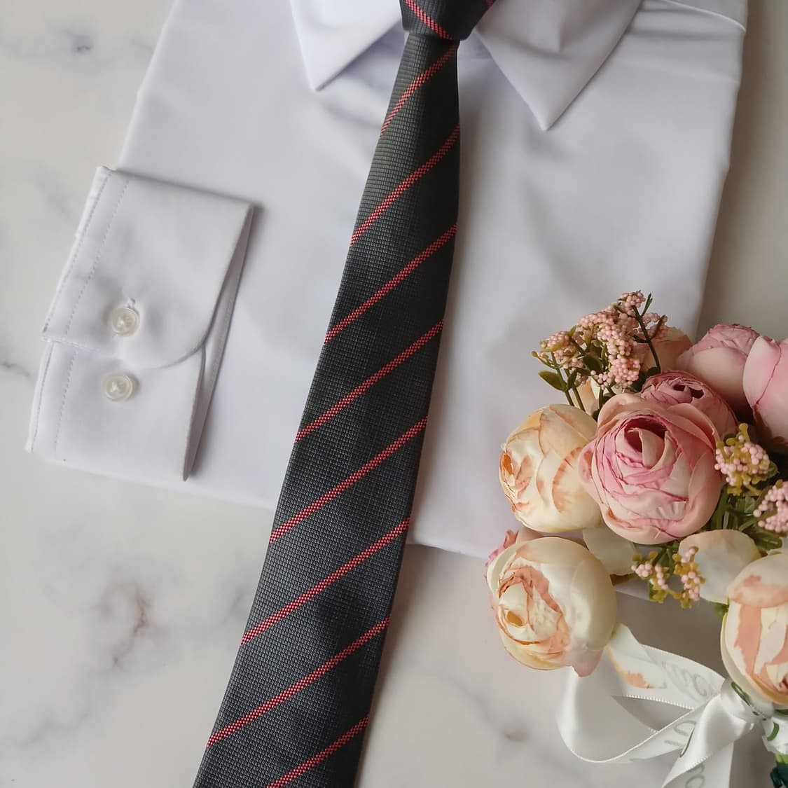 루이까또즈 실크 스트라이프 넥타이 7.3cm A+등급 A19385
 상품이미지5