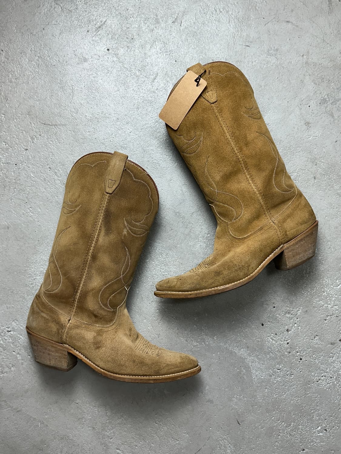 90's USA 아크메 러프아웃 스웨이드 웨스턴 부츠 카우보이 부츠 상품이미지1