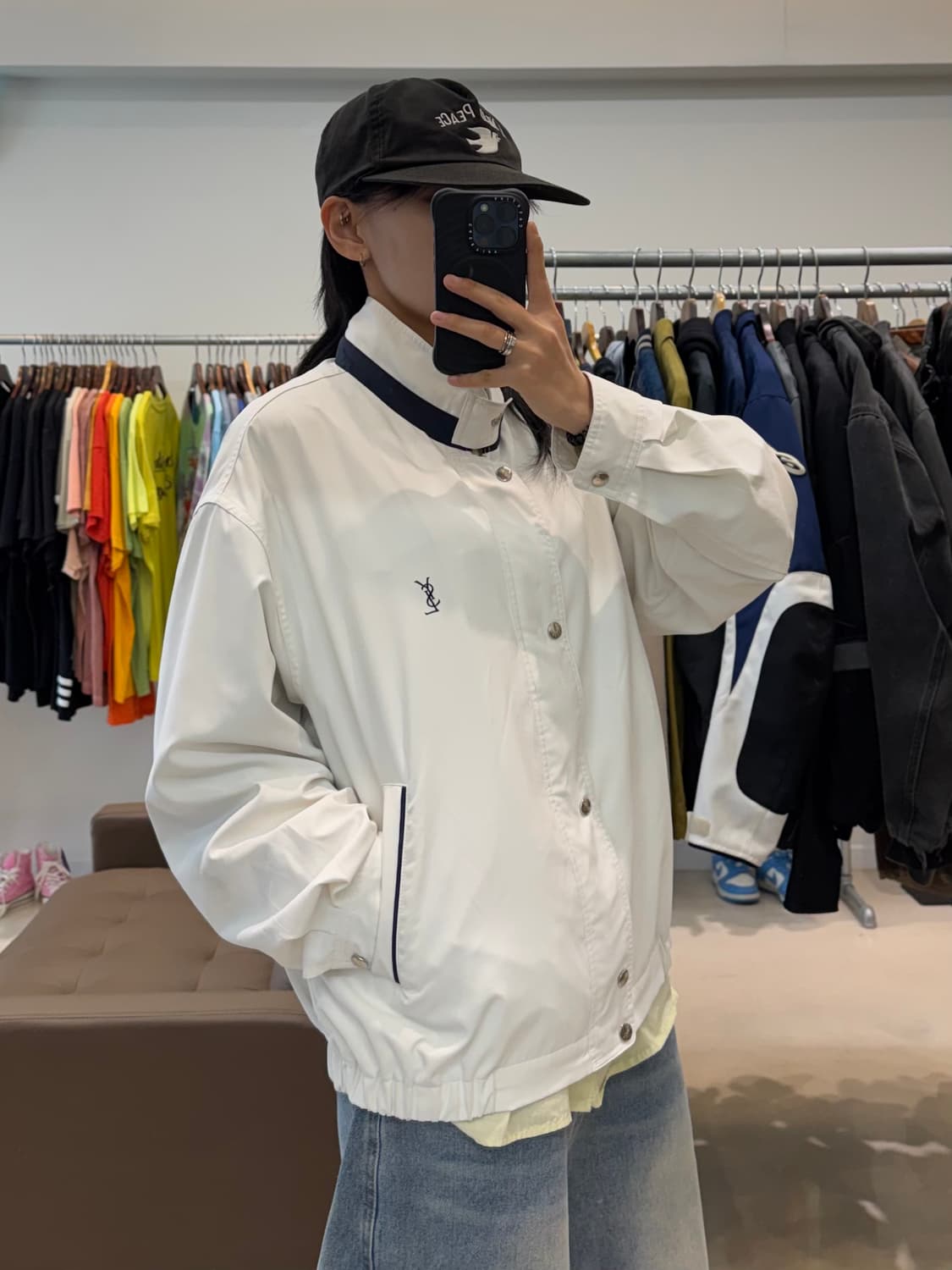 입생로랑 자수로고 스윙탑 자켓 상품이미지6
