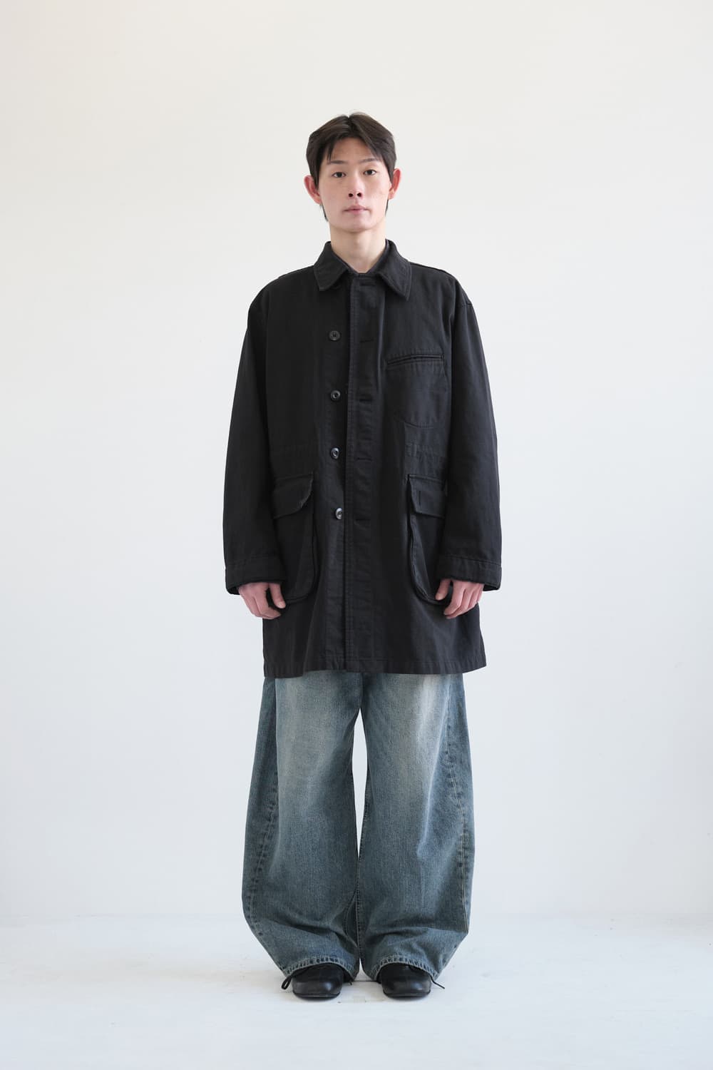 해칭룸 밀코트 블랙 4사이즈 상품이미지5