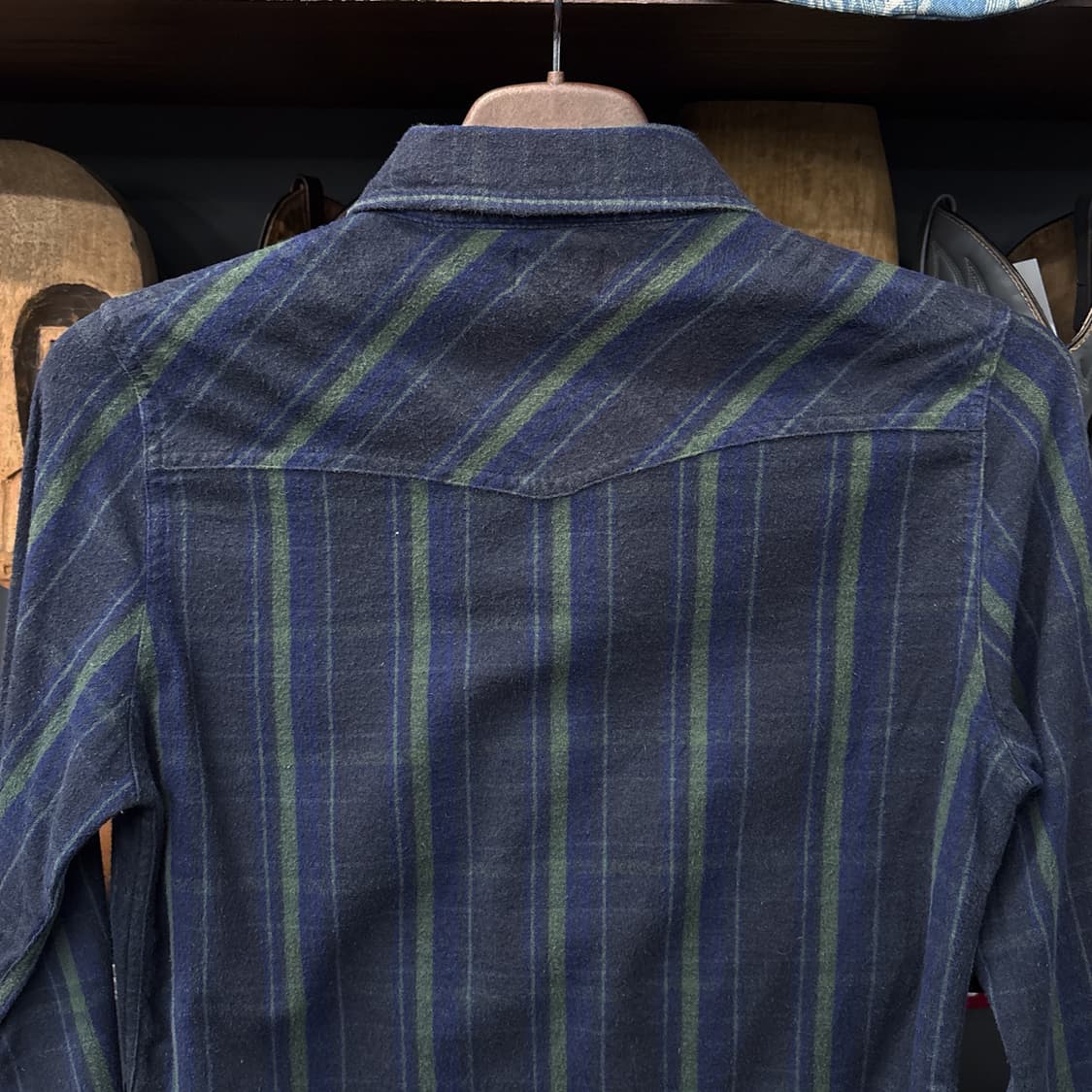 리바이스 레드탭 플란넬 스트라이프 체크 패턴 웨스턴 셔츠 N1082 상품이미지5