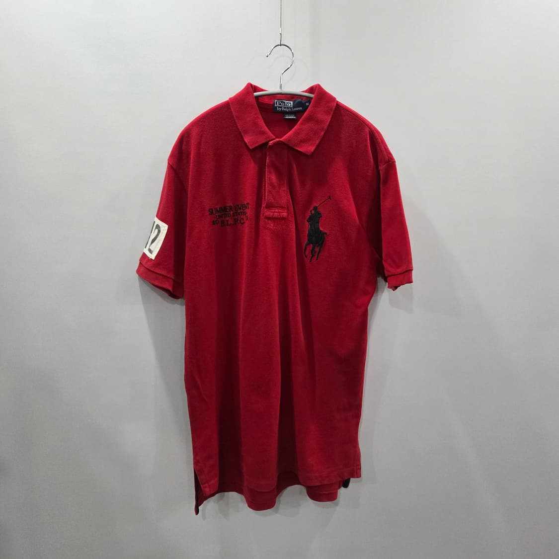 폴로랄프로렌 빅포니 피케 카라 반팔티 레드 M 상품이미지1