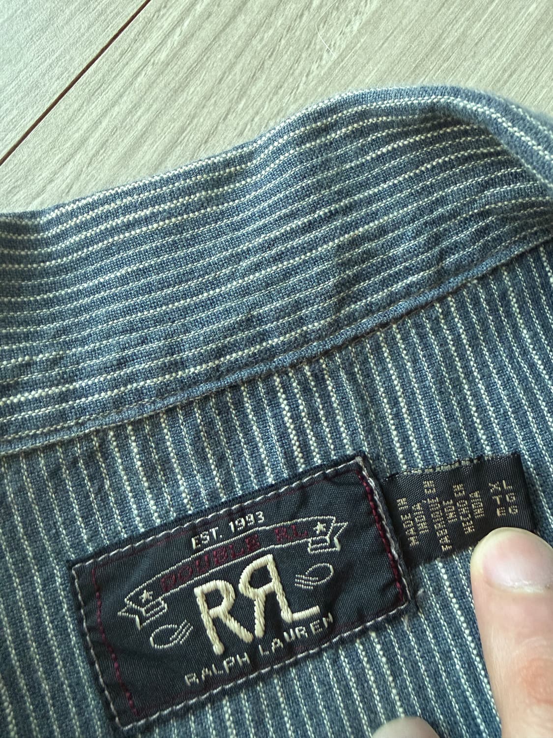 RRL 더블알엘 코튼 리넨 스트라이프 자켓 XL 상품이미지2