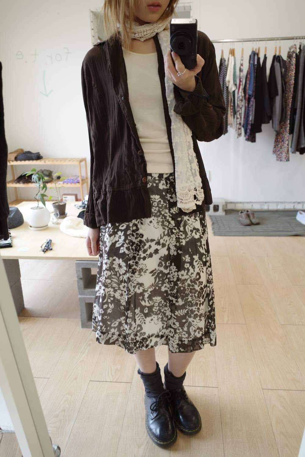 꽃 미디 스커트  상품이미지4