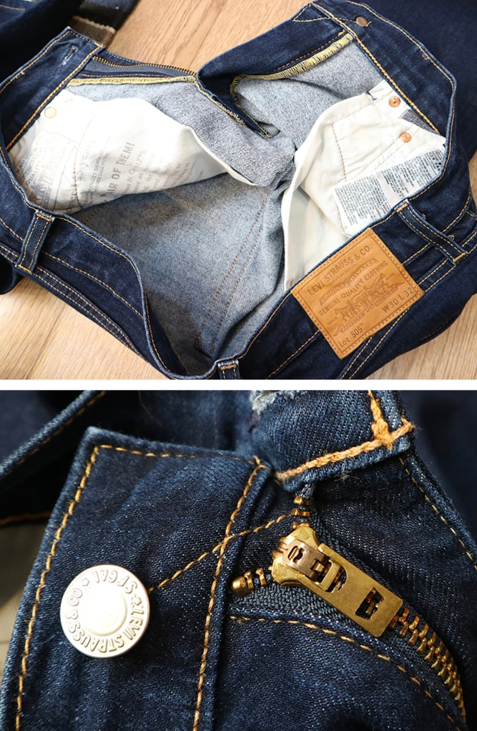 
levis 리바이스 프리미엄 505 인디고 진청 데님  30 상품이미지7