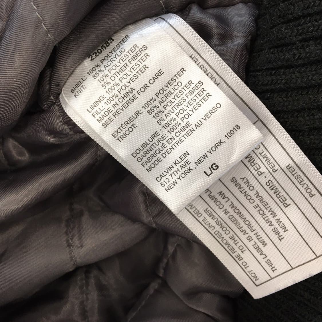 ck 캘빈클라인 블루종 집업점퍼 105  상품이미지7