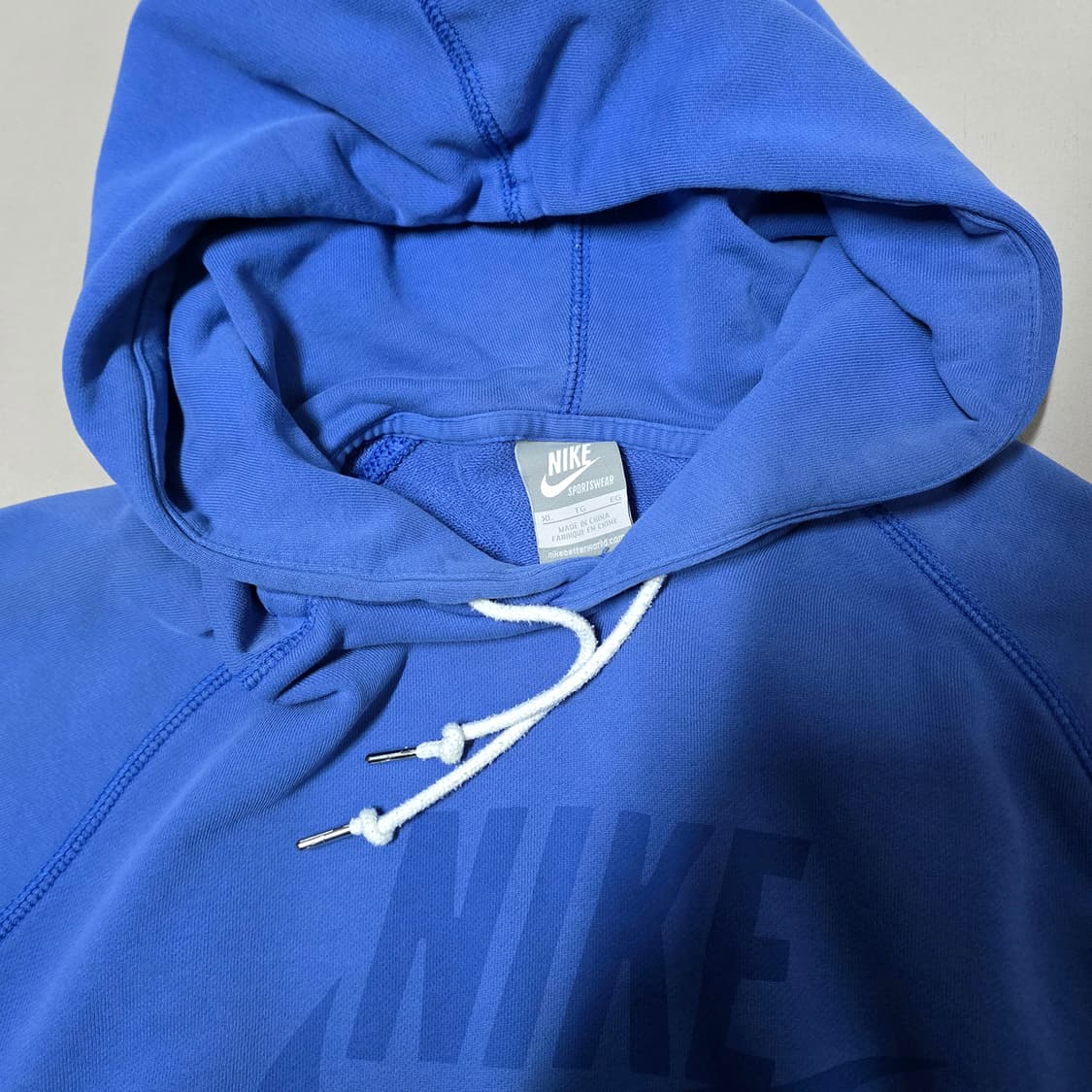 [XL] 나이키 빅로고 래글런 스웨트 후드티 블루 상품이미지7