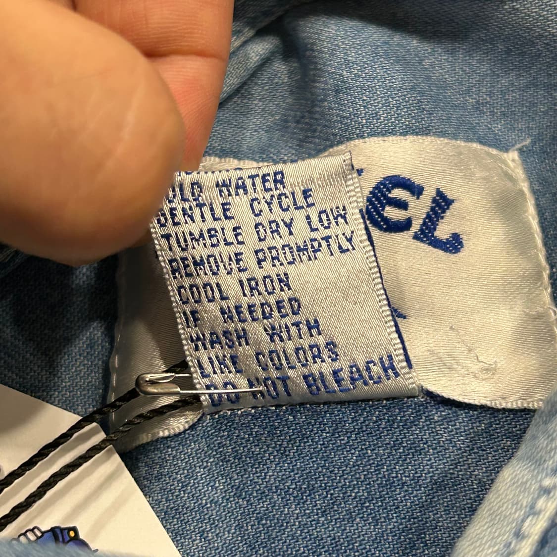 [XL] 90s CAMEL 카멜 빈티지 자수 데님 셔츠 A401 상품이미지7