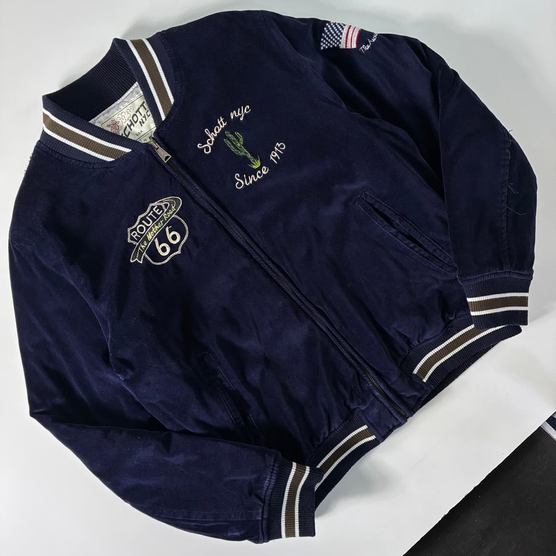 Schott  쇼트 루트66 벨벳 수베이너 자켓  상품이미지5