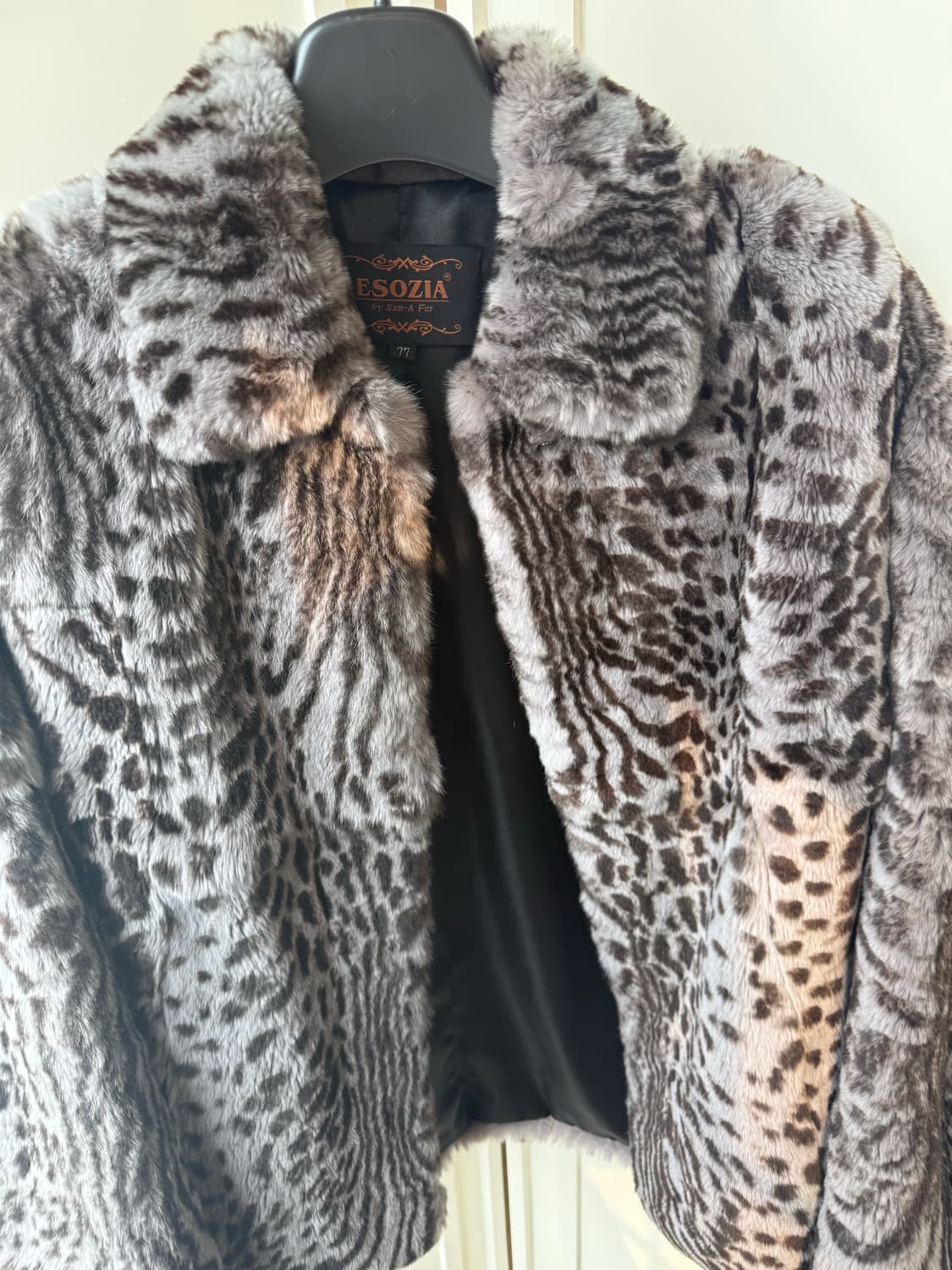 타이거 프린트 리얼 퍼 코트 fur coat 상품이미지3