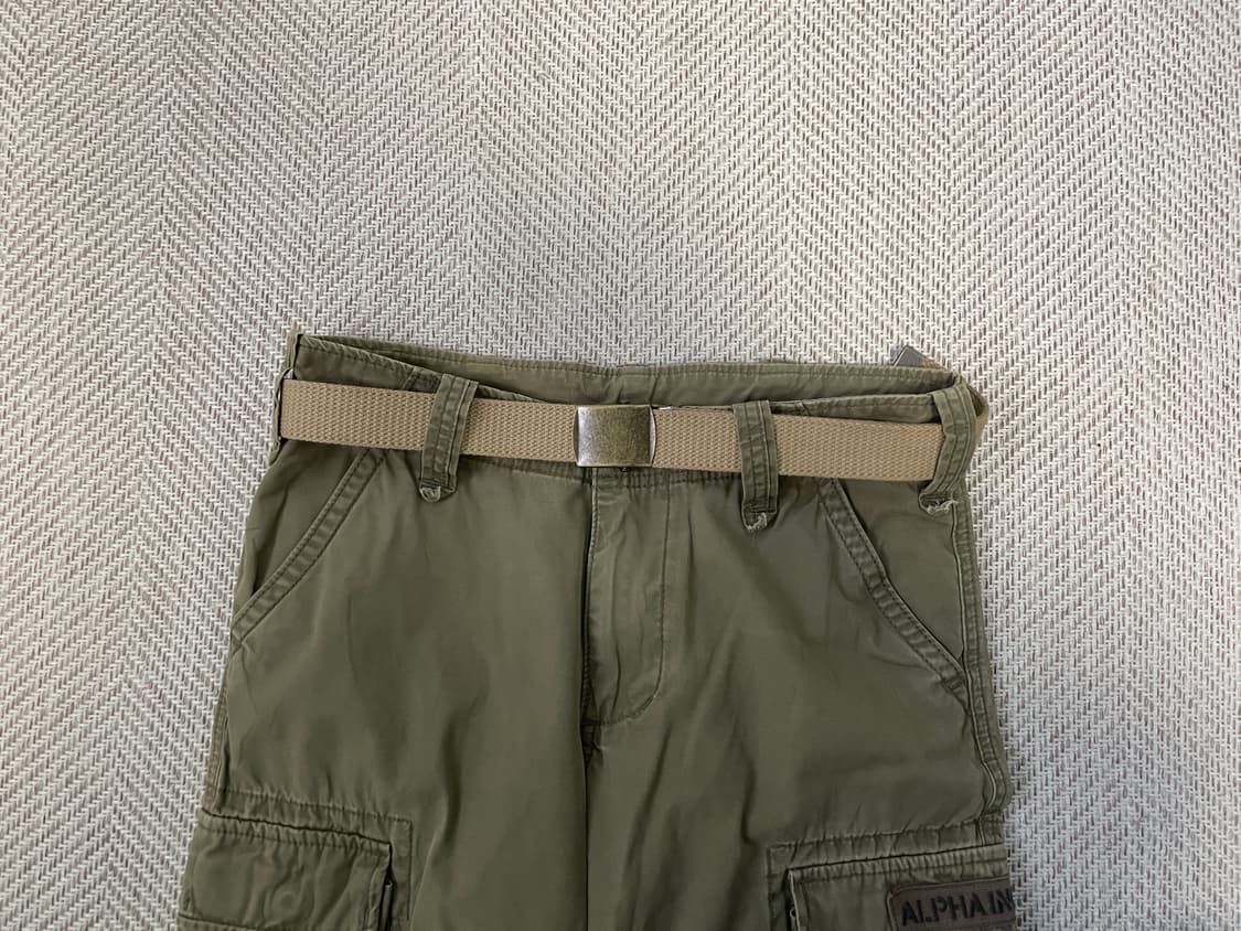 빈티지 골드 버클 웨빙 벨트 J03705 상품이미지1