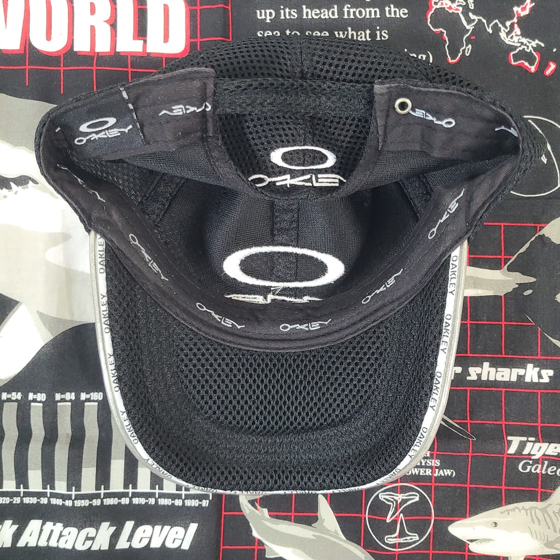 오클리 빈티지 블랙 자수 로고 메쉬 캡 모자 볼캡 상품이미지9