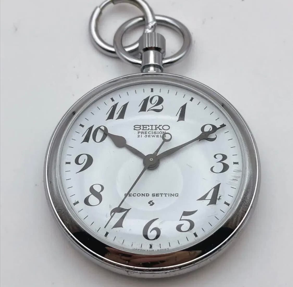 세이코 PRECISION 빈티지 철도 회중시계 풀박스 상품이미지1
