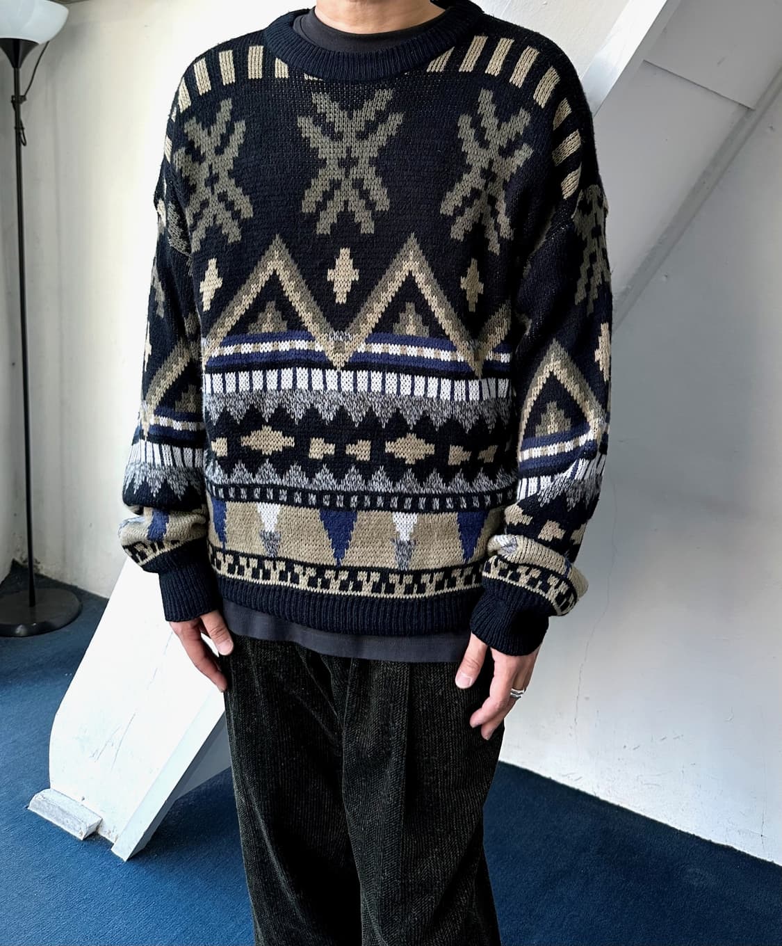 90's low gauge loose knit sweater 상품이미지8