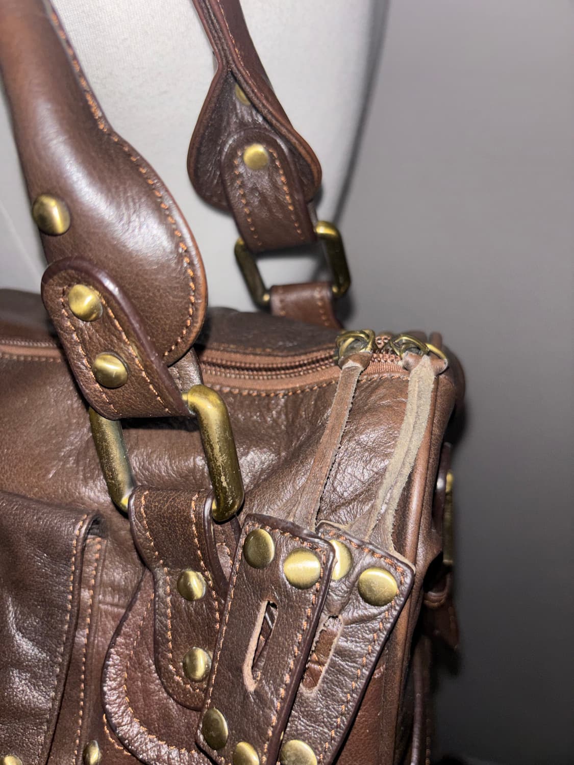 Vintage brown shoulder bag 상품이미지4