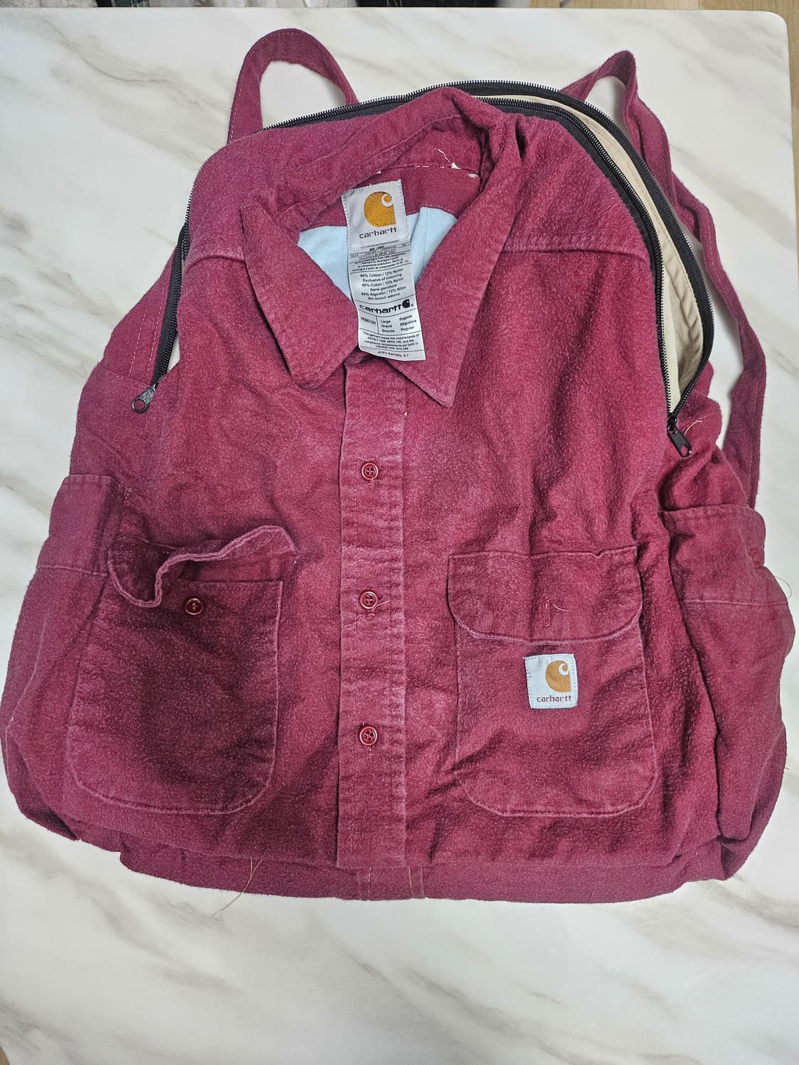 칼하트 셔츠 리폼 백팩 상품이미지1