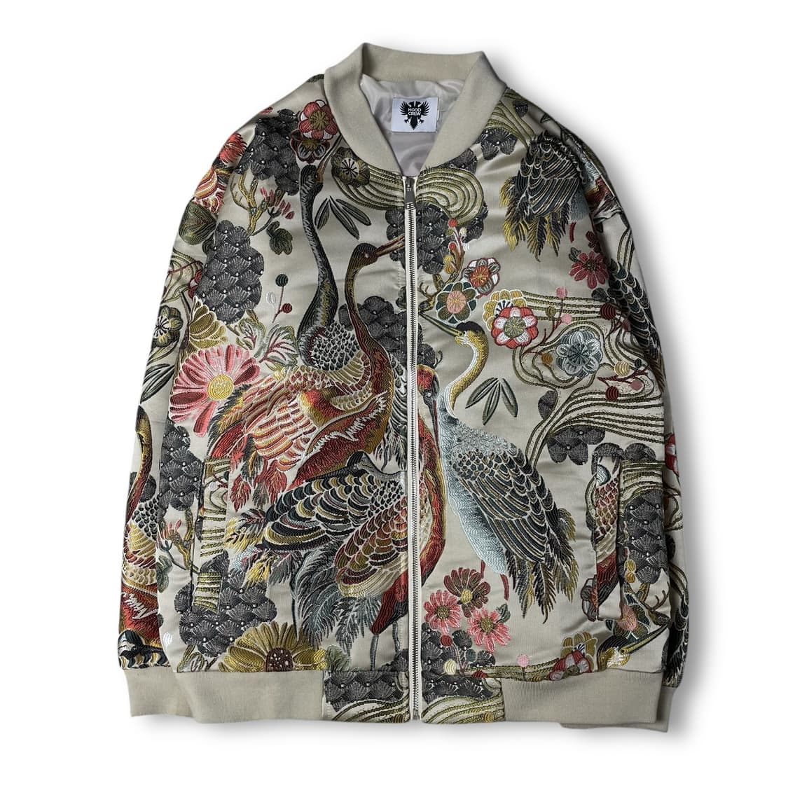 후드크루 재패니즈 플라워 자수 빈티지 스카쟌 자켓 상품이미지1