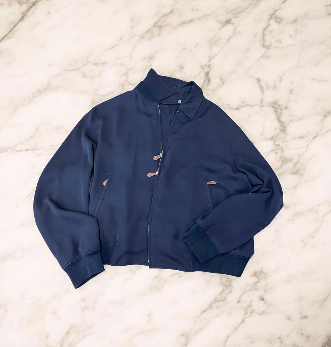 에르메스 탈부착 카라 네이비 블루종 상품이미지2